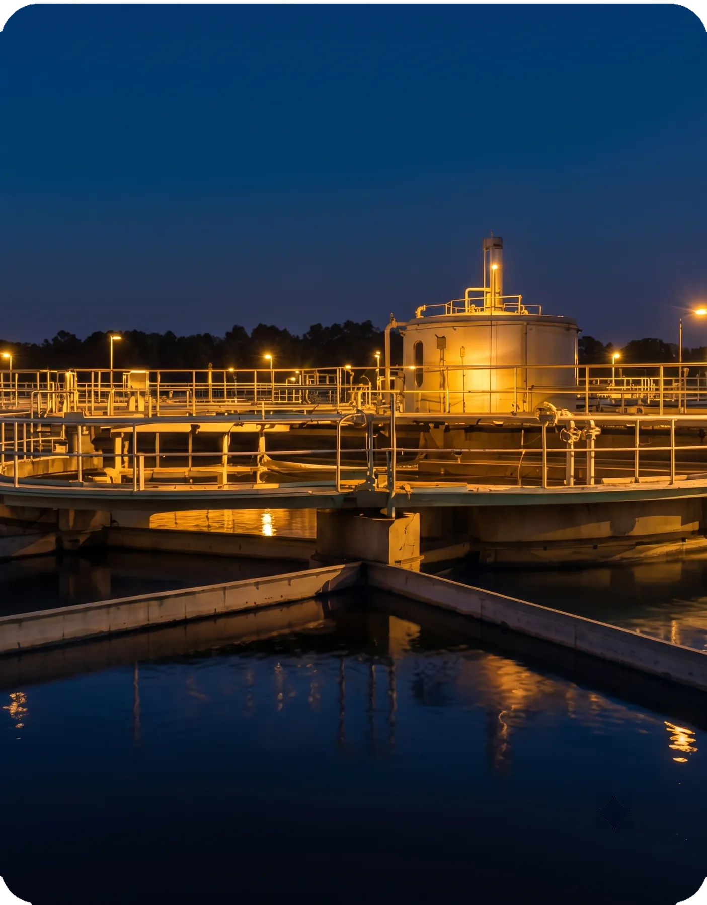 Water treatment settlement tanks