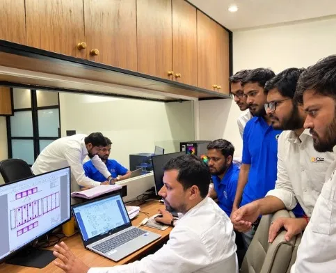 CSE engineering design centre with rows of CAD workstations