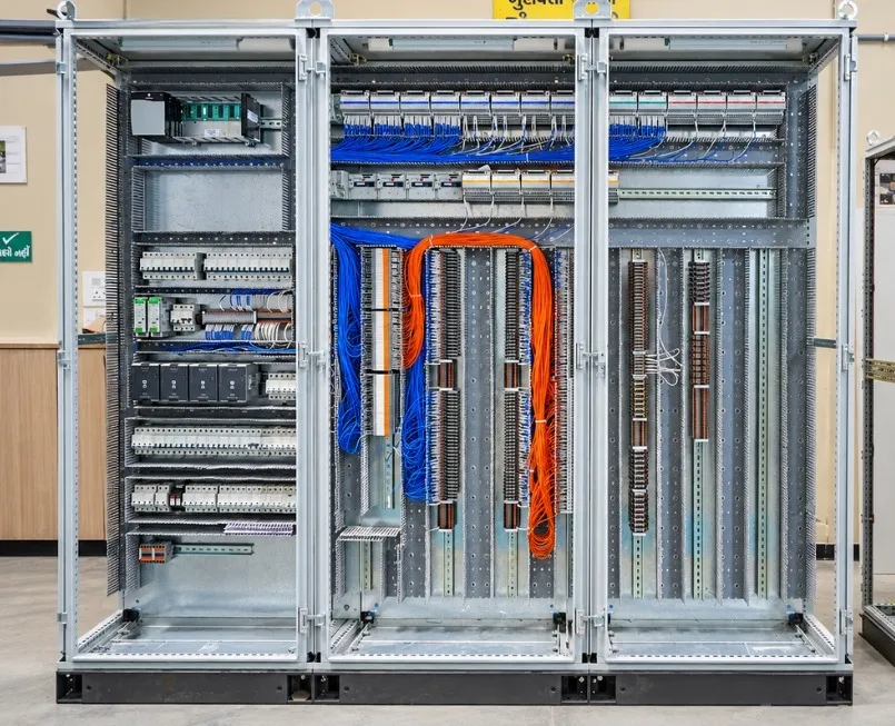 Automated assembly line with wiring looms and actuators